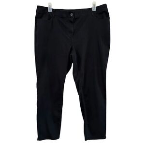 Ryan Wylde Black Flat Front Straight Leg Career Wear Pants size 20W